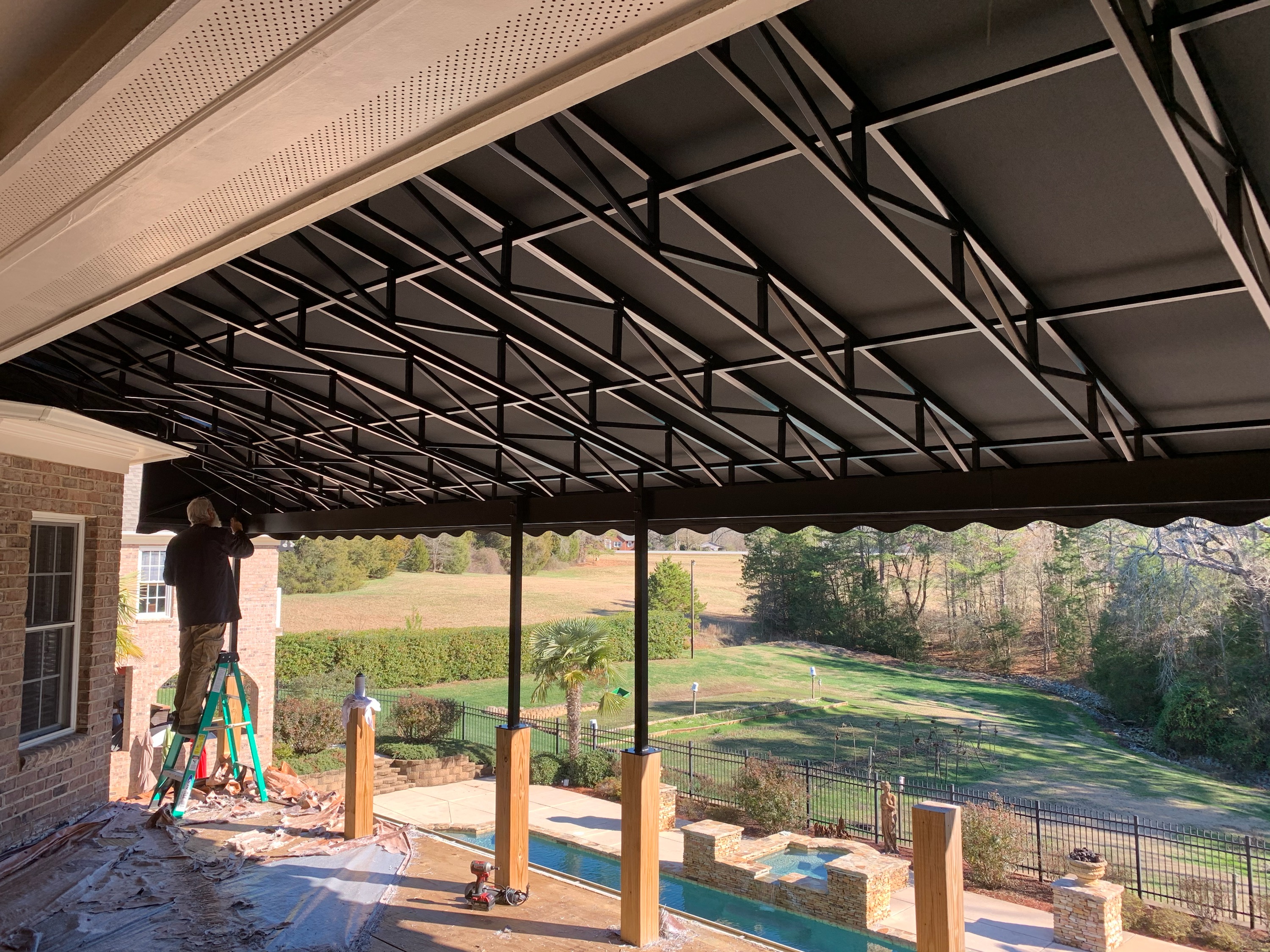 Residential patio cover in Lake Norman