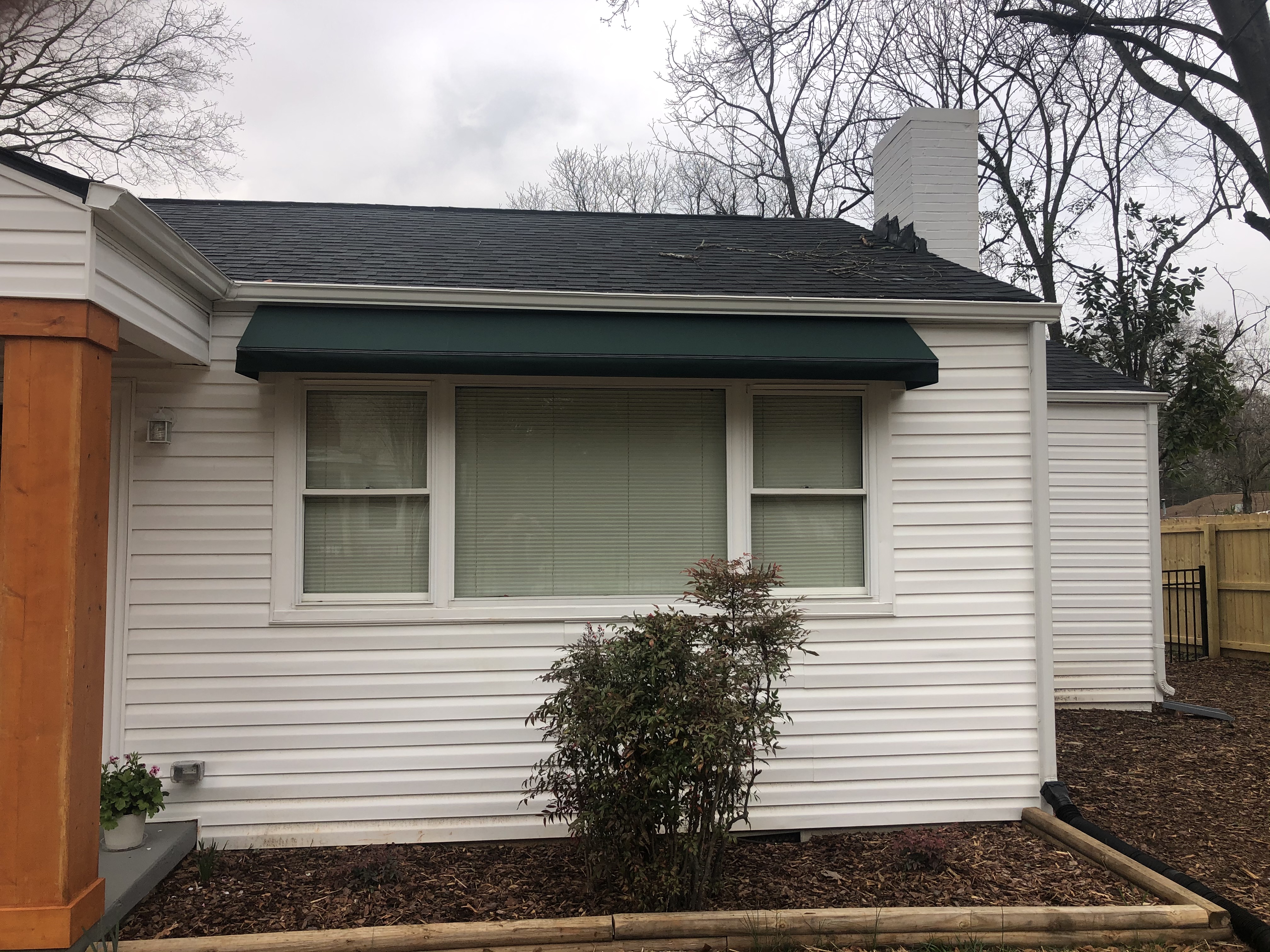 Residential window awning convex style in Charlotte