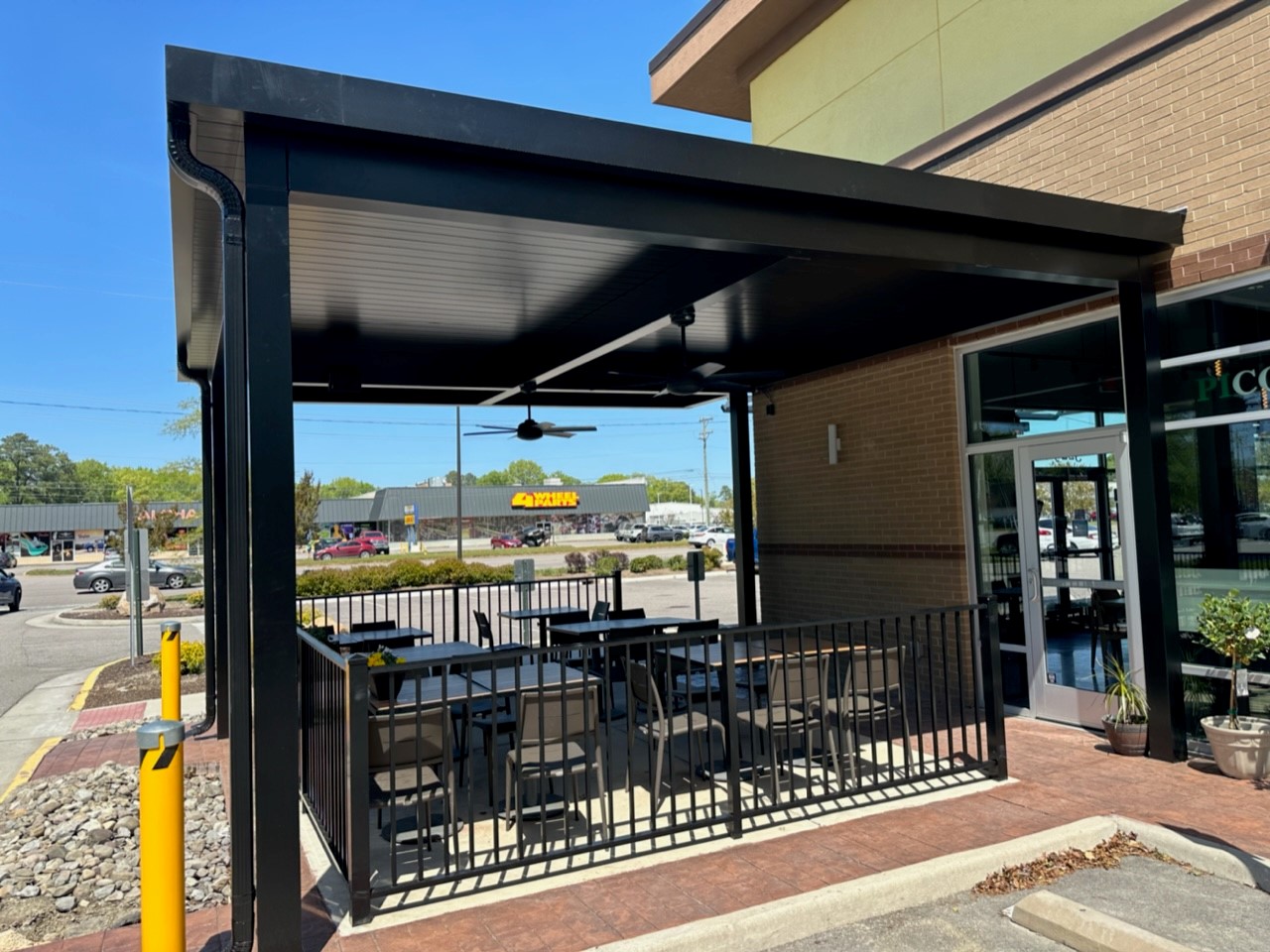 Restaurant patio cover in Charlotte