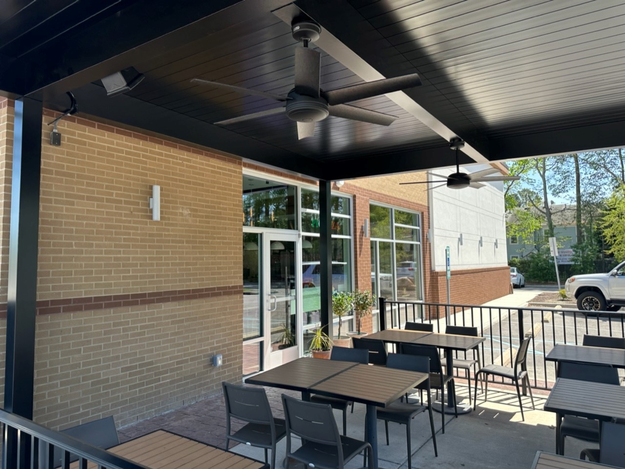 Restaurant patio cover in Charlotte