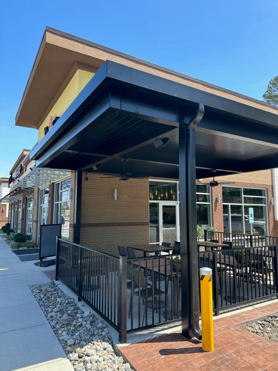Restaurant patio cover in Charlotte