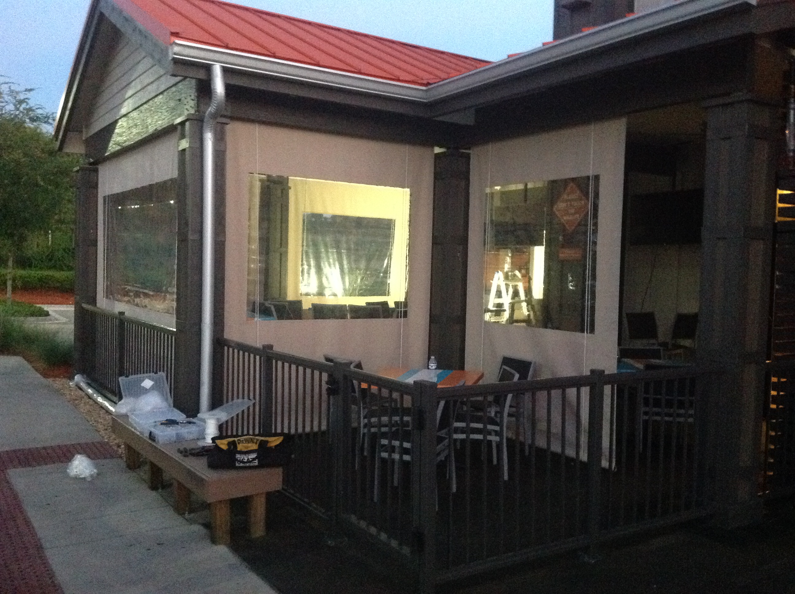 Restaurant roll-up curtains in Charlotte