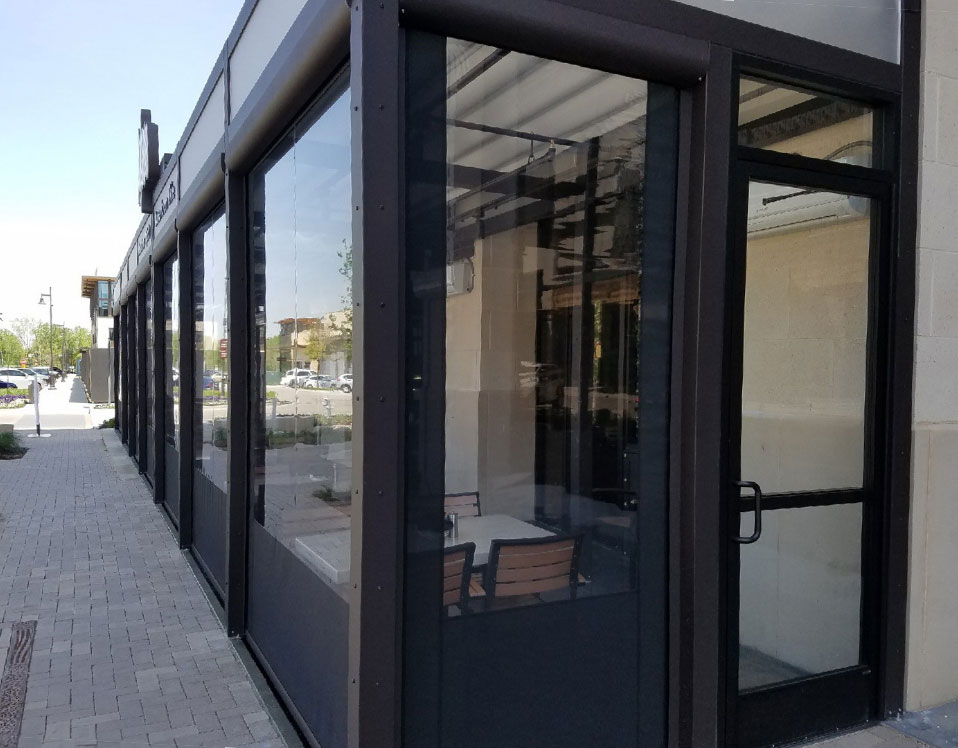 Restaurant temperature control curtains in Charlotte