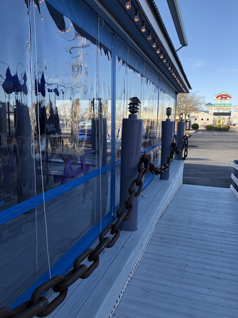 Restaurant vinyl enclosure in Charlotte