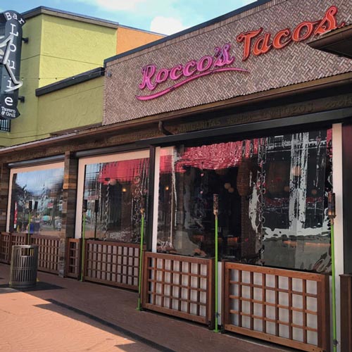 Restaurant vinyl screens in Greenville