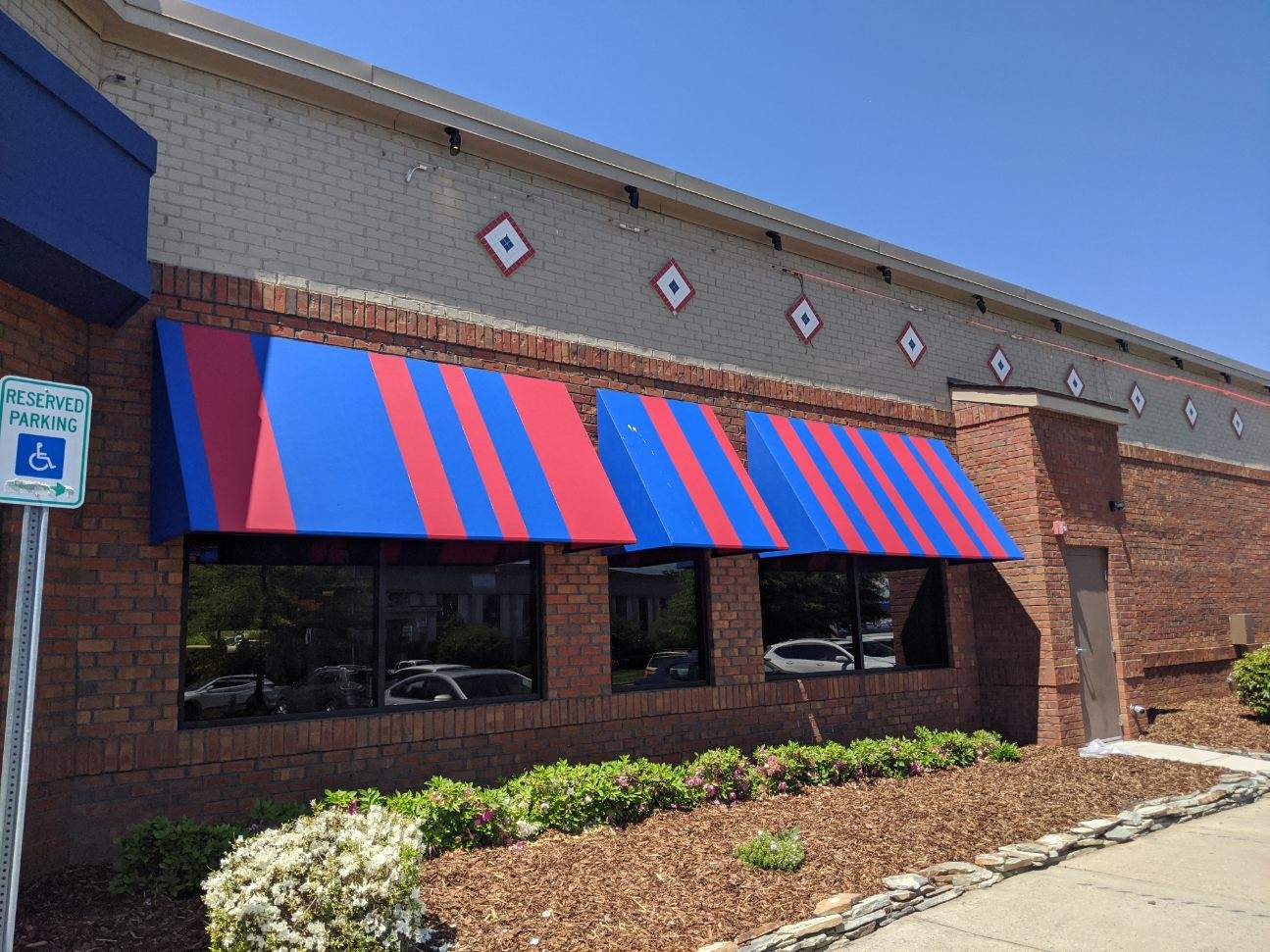 Storefront awning in Asheville