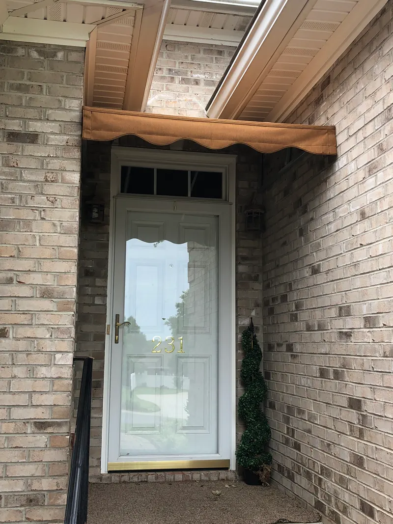 Residential door awning in Charlotte