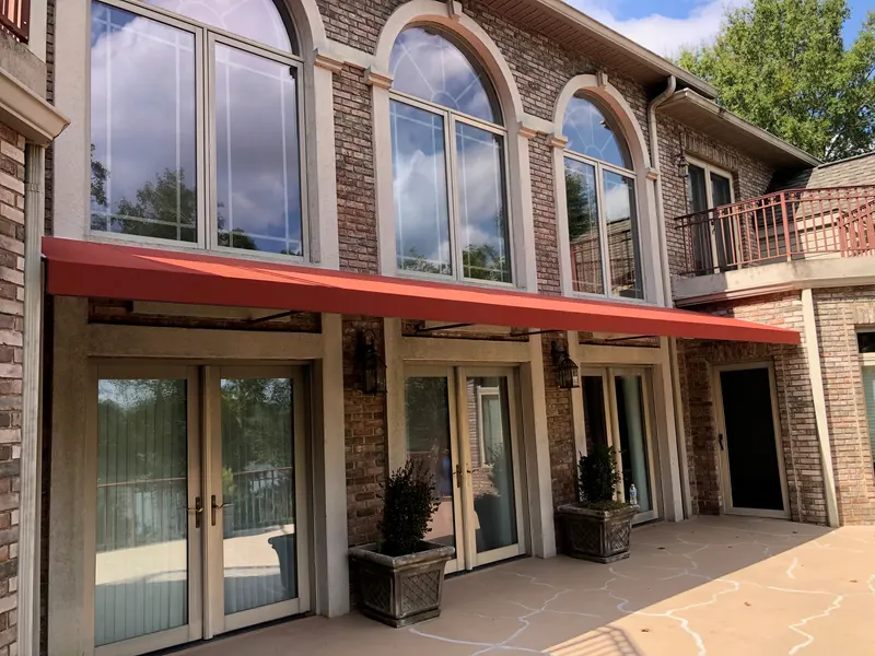Residential canvas patio cover in Shelby