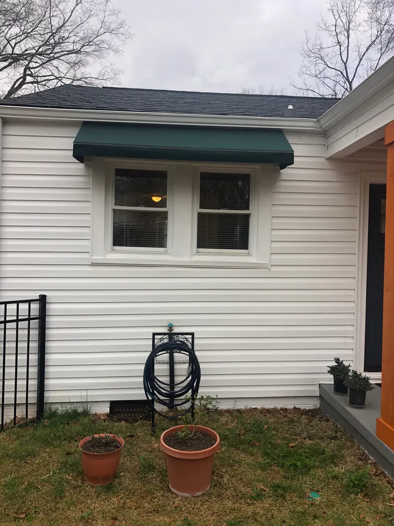 Residential window awning convex style in Charlotte
