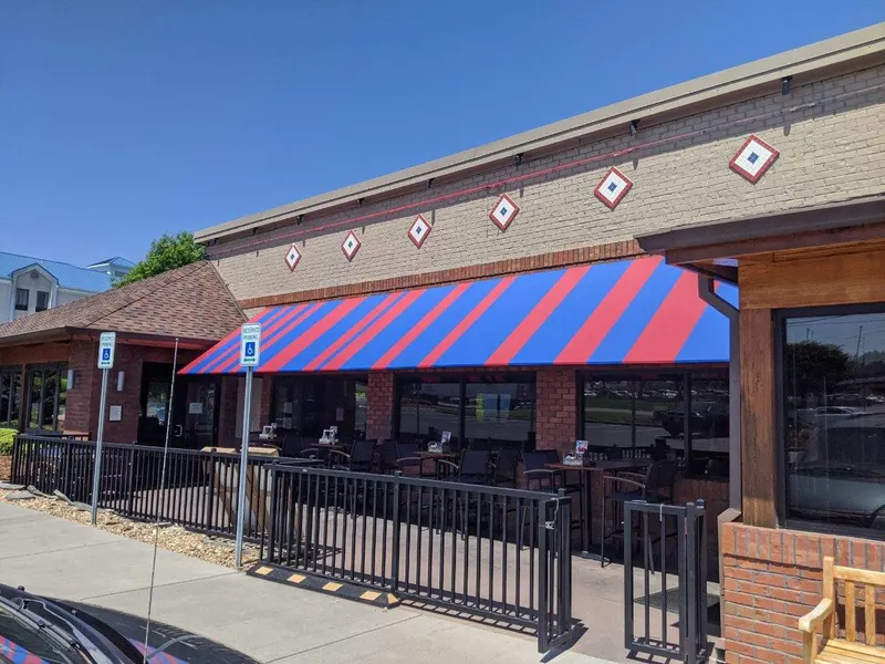 Restaurant patio cover in Asheville