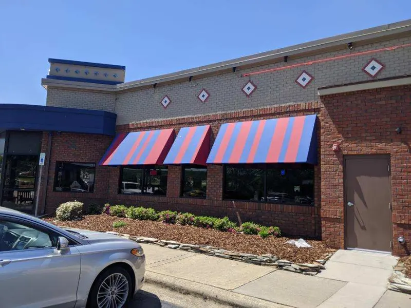 Storefront awning in Asheville