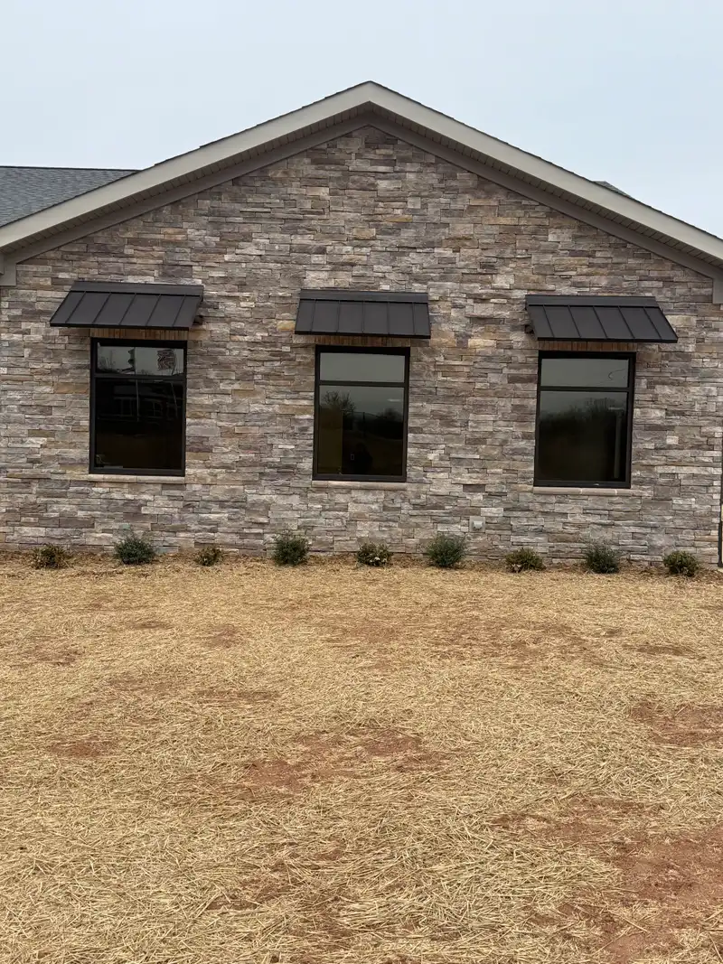 Standing seam metal window awning in Morganton NC